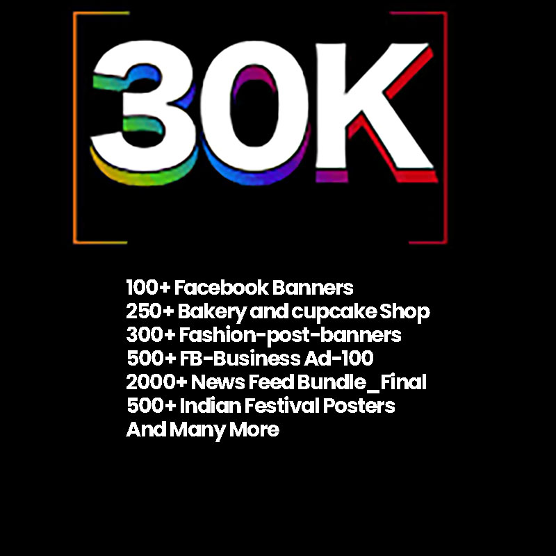 30,000+ Social Media Posts Bundle