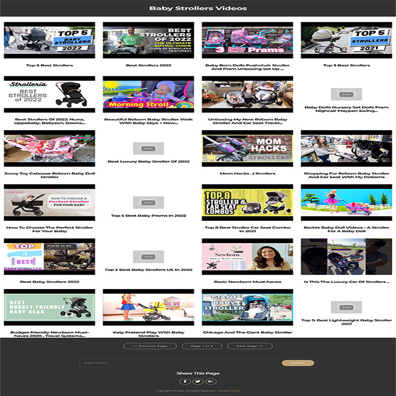 Baby Strollers Instant Mobile Video Site