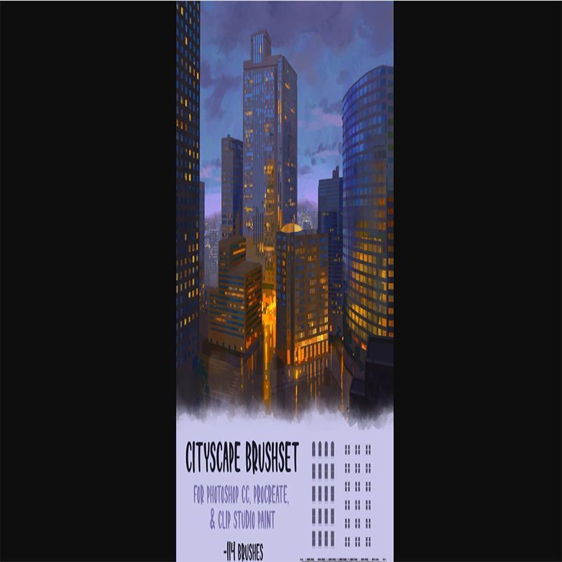 City Brushset (Photoshop CC, Procreate, CSP)