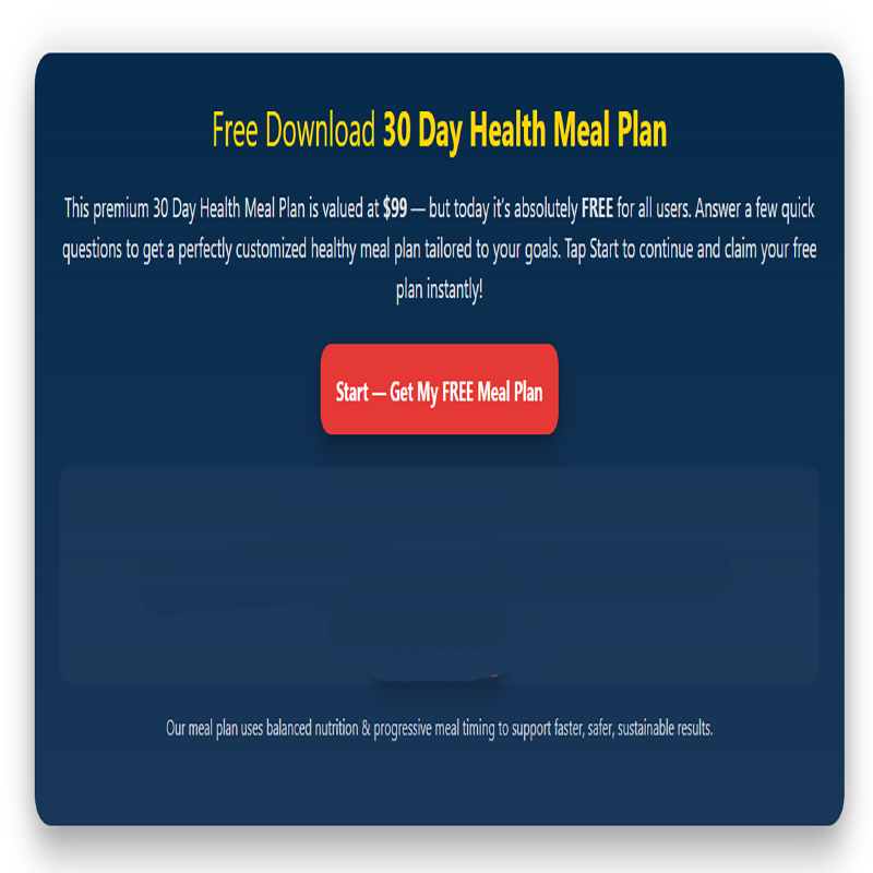 30 Day Health Meal Plan
